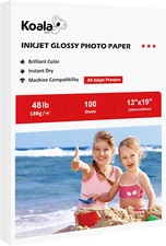 Koala Glossy Inkjet Photo Paper 13X19 Inches 48Lb 100 Sheets Professional Glossy