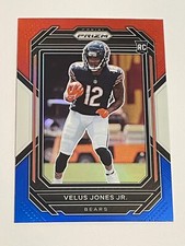 2022 Prizm Football Red White & Blue Prizm - Velus Jones Jr. RC - Chicago Bears