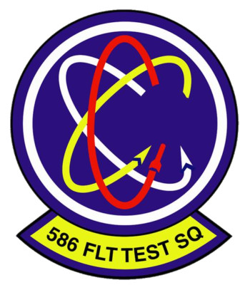 USAF 586th Flight Test Squadron Self-Adhesive Vinyl Decal