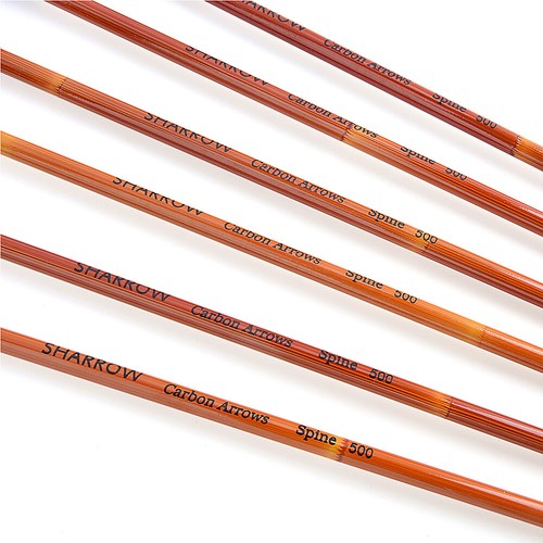 30" Carbon Arrows Shaft ID6.2 Archery SP500 Bamboo Skin Bow Hunting Shoot DIY - Picture 6 of 11