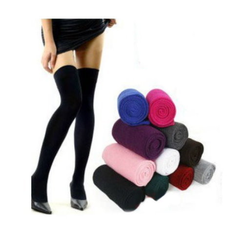 100 Cotton Long Over The Knee Socks Thigh High Stockings Thinner Women