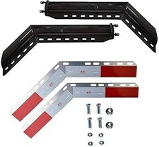 Torque 45 Degree 1-18 Bolt Pattern 30 Black Mud Flap Hangers Reflector