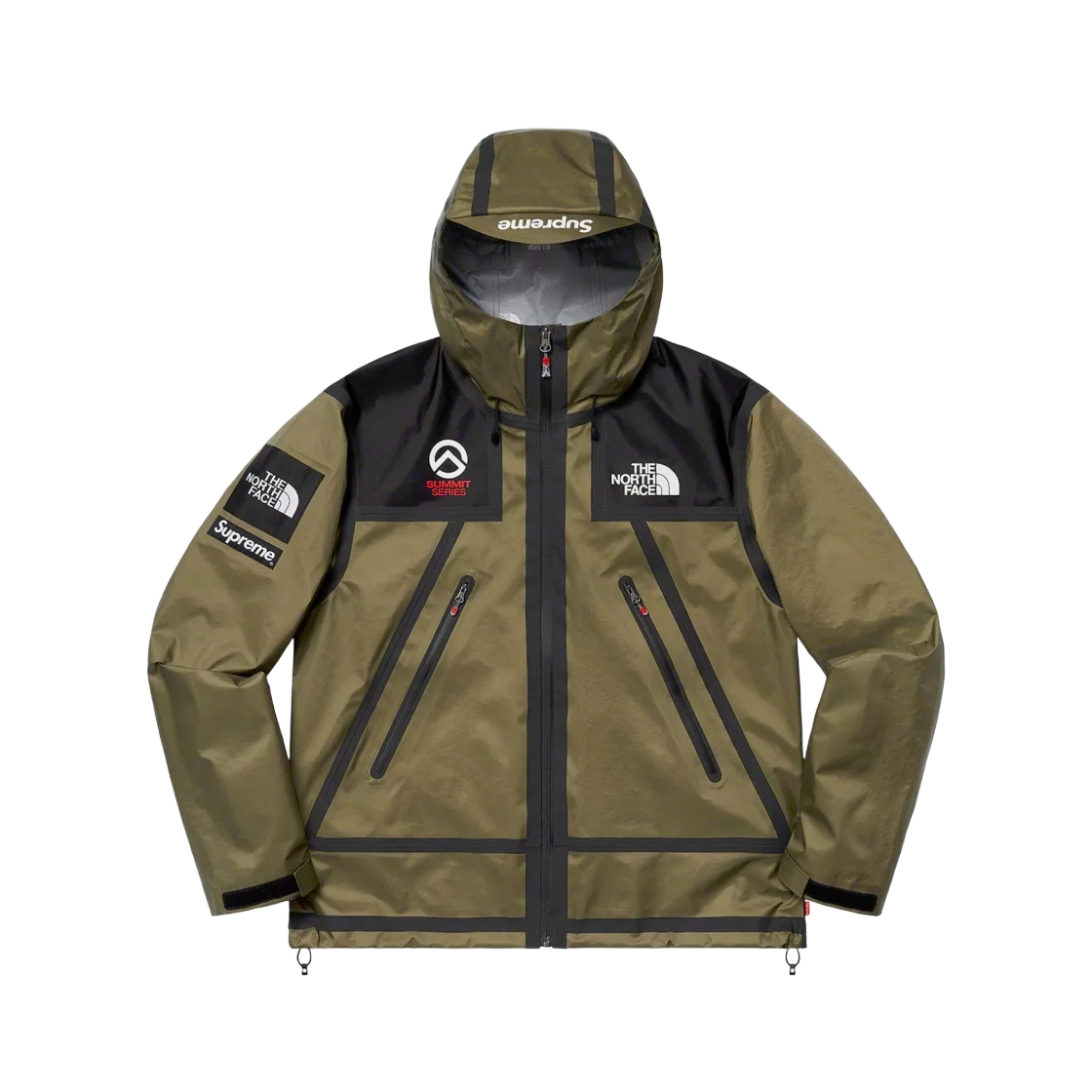 Veste à couture Supreme x The North Face Summit Series ruban extérieur olive   21SS