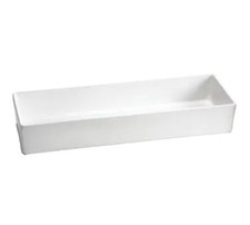TableCraft CW4006N Cold Holding 5.5qt. Natural Finish Rectangular Aluminum Bowl