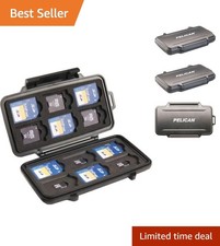 Compact Black Memory Card Case - Organize 12 SD, Mini Micro Cards with Ease