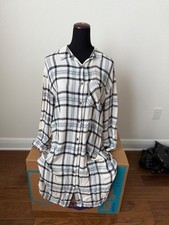 Plaid button up dress