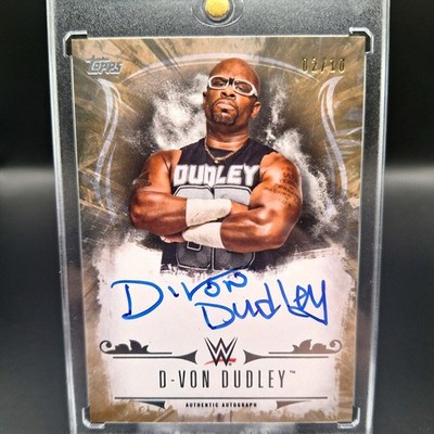 2016 Topps WWE Undisputed D-Von Dudley Auto On Card Autograph Gold #/10