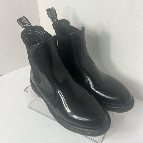 Dr Martens Women’s Flora Smooth Patent Leather Chukka Boots Cyber Grunge Goth 8M - Picture 1 of 7