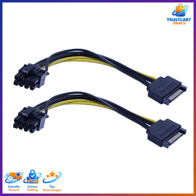 SATA Stecker auf 8-Pin PCI-Express Buchse Power Adapter Kabel Video Card