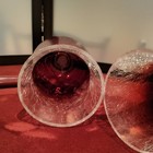 Set of 2 XXL Crackle Glass Hurricane Taper Candle Holders, Freestanding 16x18" — photo 4
