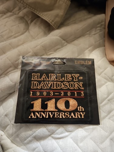 Harley Davidson 110th Anniversary Sew-On Patch Emblem 1903-2013 New in Packagep7