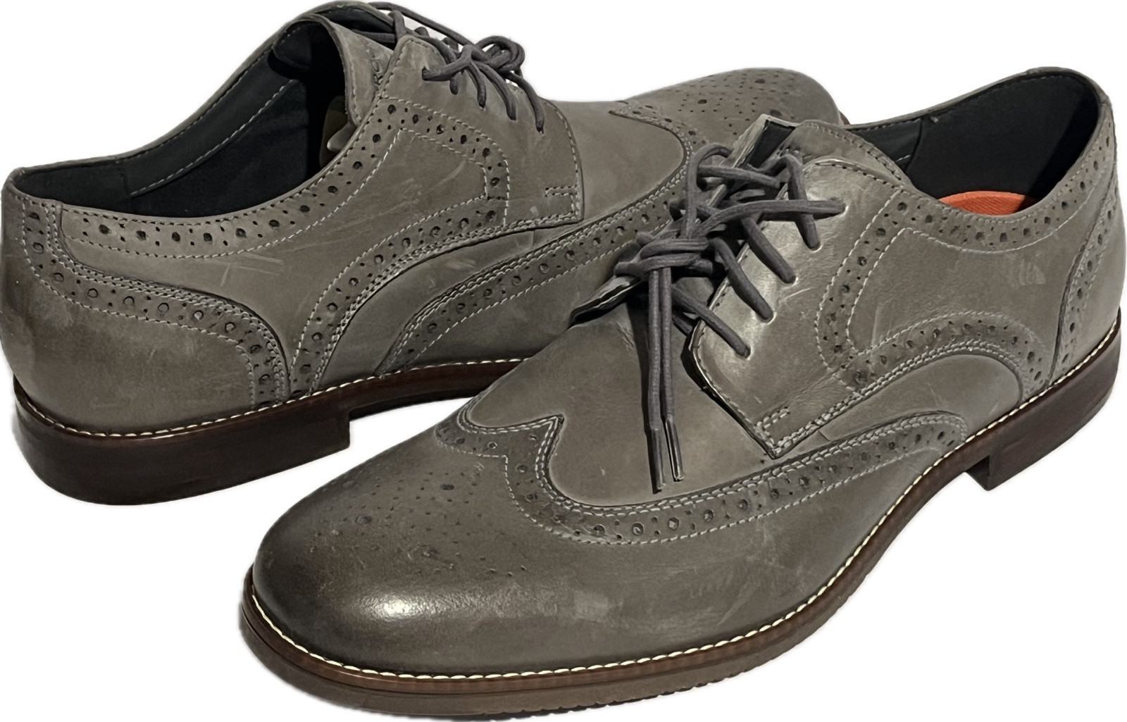 SAOLA Rockport SP Wing Tip Oxford taglia 12 M scarpa uomo grigia H80048
