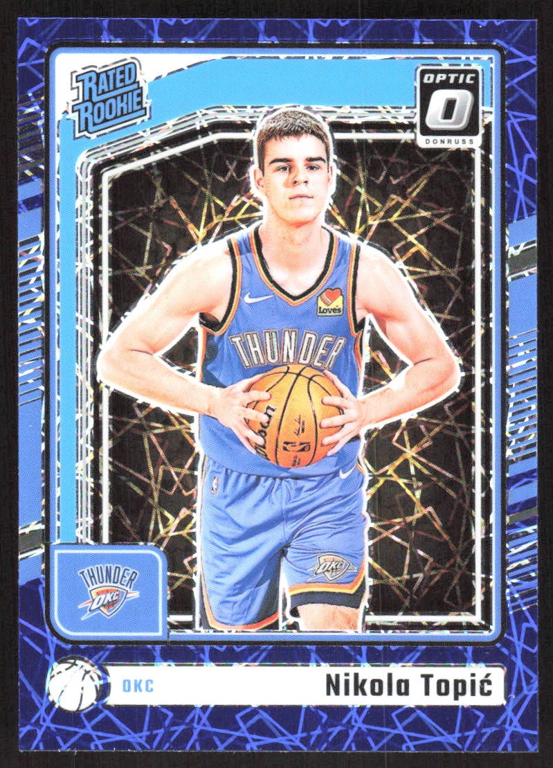 1682K 2024-25 Donruss Optic #278 Nikola Topic Blue Velocity