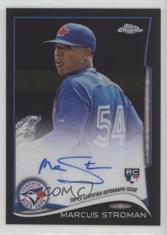 2014 Topps Chrome Rookie Black Refractor 95/100 Marcus Stroman #MST Auto 1en3