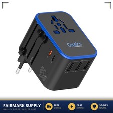 Travel Adapter 45W with USB-A and USB-C Ports Universal Input