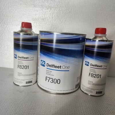 Single Stage F7300 Bright Red  Delfleet One Paint, And 2 Qts Hardener