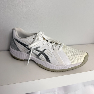 ASICS Solution Swift FF Shoes Womens 8 White Silver 1042A197 Tennis Pickleball