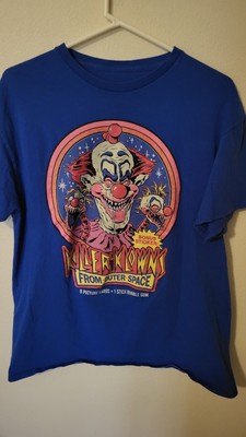 Killer Klown From Outer Space Sz M Blue T Shirt S Sleeve Logo 29 L  21 Across Fr