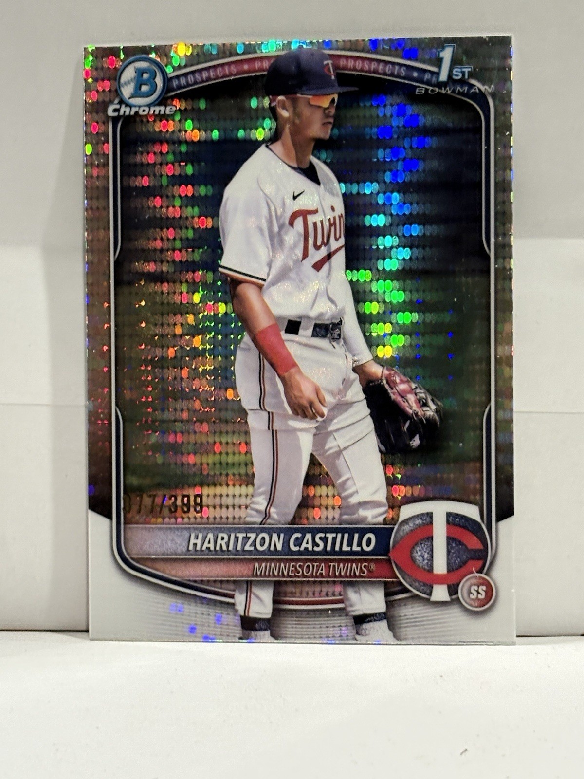 2025 Bowman Chrome Haritzon Castillo 1st Bowman Pulsar Refractor /399 Twins