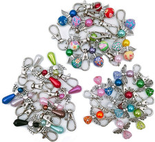 30 Pack Guardian Angel Key Chain Charm Bead Angel Pendant for DIY Wedding Jewell