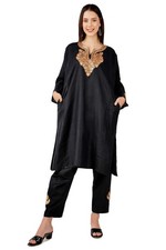 Kashmiri Tilla Embroidered Kurti with Bottom Pant, Cotton Kurti with Pant Set, K