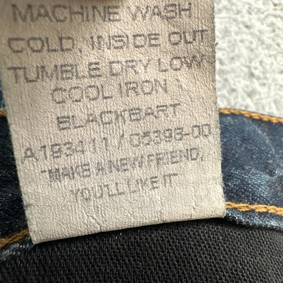 VTG Y2K Volcom Black Bart Button Fly Jeans Men 30x32 Blue Straight Leg Painted - Image 4 of 4