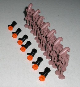 Lego Star Wars 4478 GEONOSIAN BATTLE DROID Sand Red Minifigure Lot of 7 *Minty*