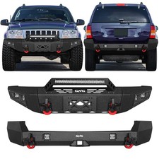 Visida For 1999-2004 Jeep Grand Cherokee Wj Front Rear Bumper Steel With Lights Visida For 1999-2004 Jeep Grand Cherokee Wj Front Rear Bumper Steel With Lights