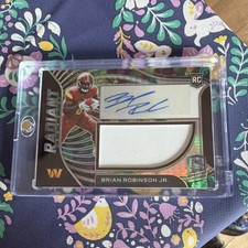 2022 Panini Spectra Radiant Rookie Celestial Prizm Brian Robinson Jr. Auto /75