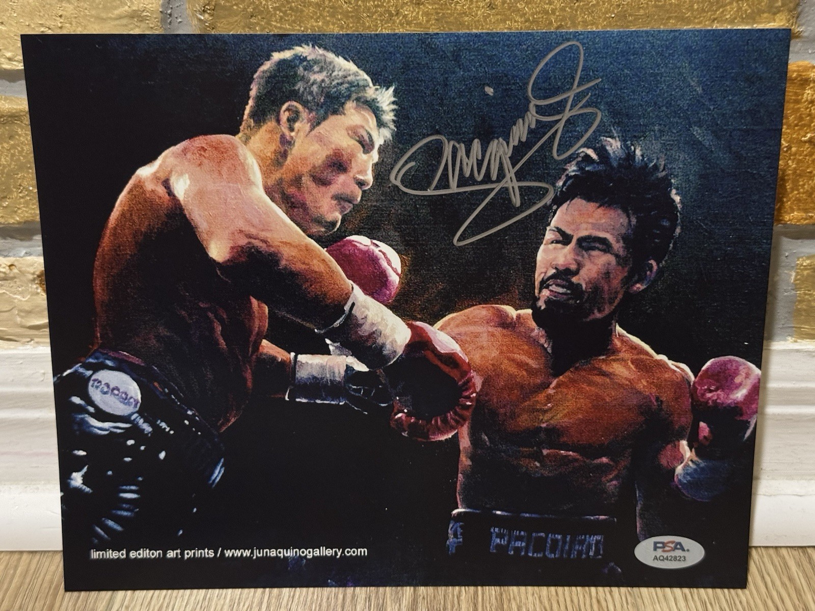 MANNY PACQUIAO SIGNED AUTO 8x10 BOXING PHOTO Ricky Hatton PSA AUTHENTIC 252