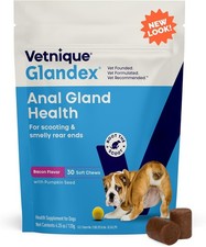 Vetnique Labs Glandex Anal Gland Soft Chew Treats with Pumpkin for Dogs 30ct