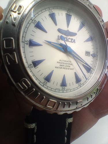 Invicta 46.5MM Pro Diver Model 2299 Men's Watch Automatic HADLEY LEATHER BAND #1 - 第 13/24 張圖片