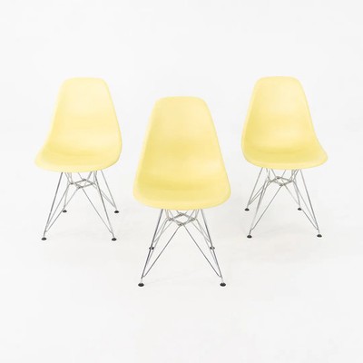 2010s Herman Miller Eames Plastic DSR Side Shell Chair w/ Eiffel Base 3x Avail