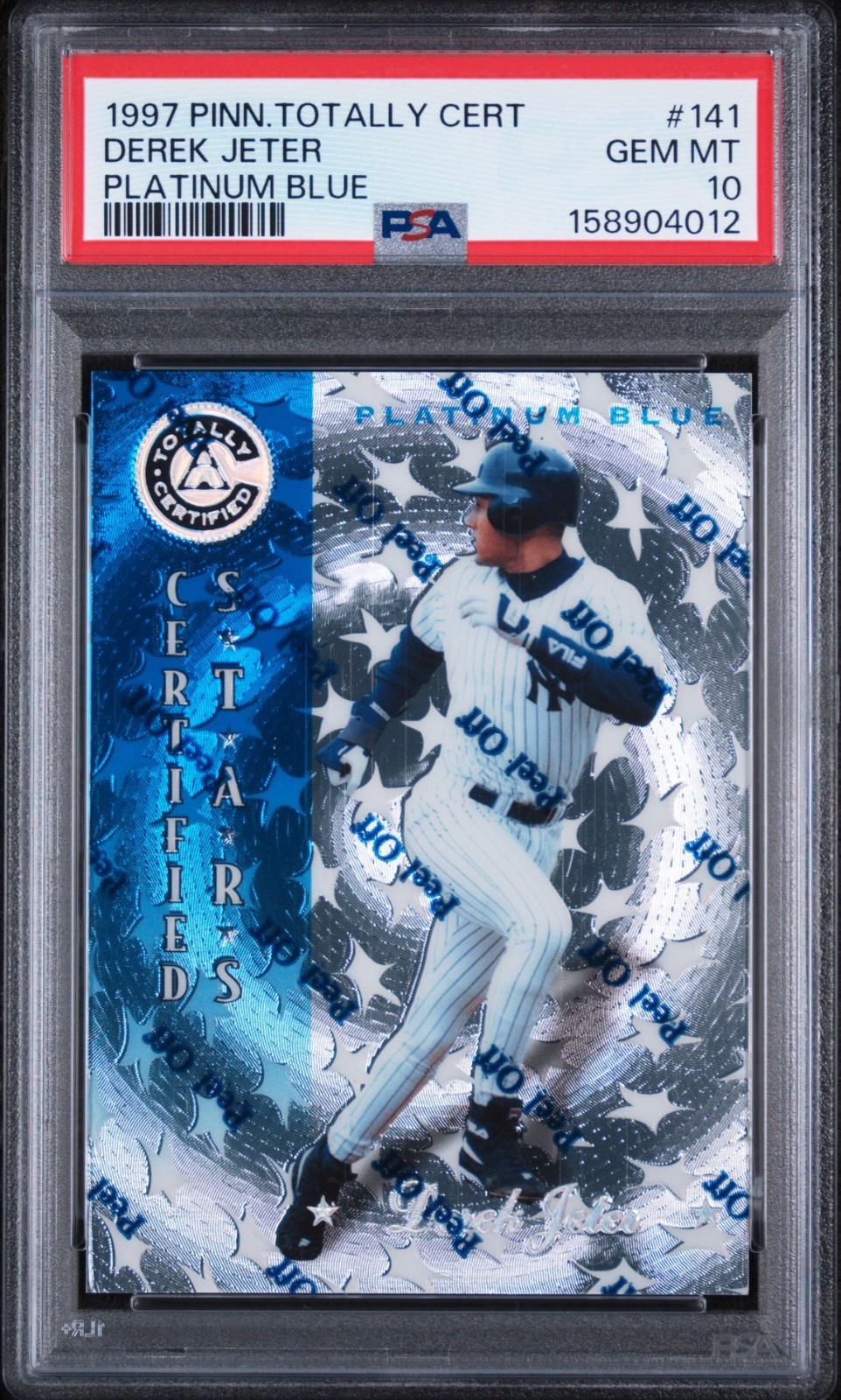 1997 Pinnacle Totally Certified Blue Derek Jeter #141 PSA 10