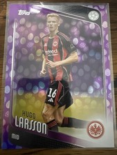 2026 topps uefa club competitions soccer PURPLE EGG HUGO LARSSON