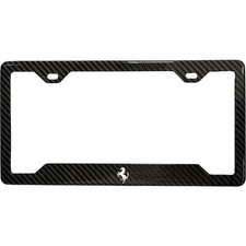 FERRARI 100% REAL CARBON FIBER CAR LICENSE PLATE FRAME