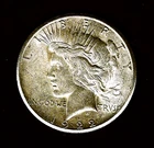 1922-s Peace dollar .900 silver coin at A.U. condition w/ nice luster intact