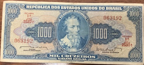 Brasilien 1000 Cruzeiros 1961 P. 173