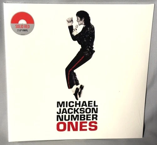 LP MICHAEL JACKSON Number Ones (2LP RED VINYL, EPIC 2026) NEW MINT SEALED