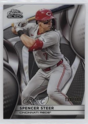 2025 Topps Chrome Black Refractor 138/199 Spencer Steer #59 1az7