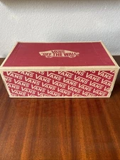 VAN’S OFF THE WALL EMPTY BOX 13x7x4.5” RED LOGO SKATEBOARDER ROOM ORGANIZE VANS