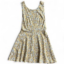Forever 21 Yellow Floral Dress Medium Pre-Owned