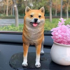 Dog Figurine Animal Sculpture Decorative Creative Resin Tabletop Ornament for