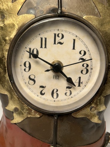 Vintage Figi Cowboy Boot Spur Metal Clock Brass Accent 8.25” - Picture 5 of 10