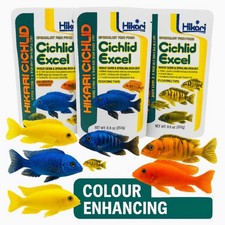 Hikari Cichlid Excel 3 Pack Herbivorous Fish Food Color Enhancing Floating Pelle