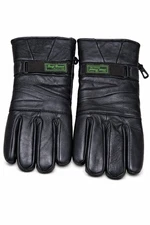 Unisex Genuine Leather Winter Gloves Warm Insulated Black Dress Gloves