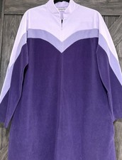 Vanity Fair Housecoat Nap Dress Vintage Velour Bathrobe Purple 60s 70s Sz M