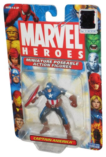 Marvel Heroes Miniature Captain America (2005) Toy Biz Poseable 2.5 Inch Figure - 第 1/1 張圖片