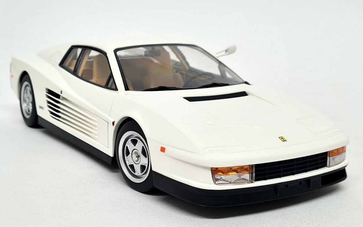 KK 1/18 - Ferrari Testarossa 1984 LHD US Miami Vice Look White Diecast Model Car