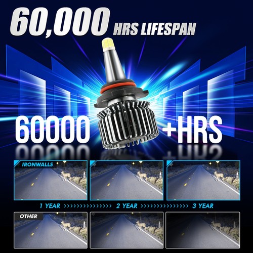 For Chevy Camaro 1998-2000 2001 2002 9005+9006 LED Headlight Hi/Low 881 Fog Bulb - Picture 9 of 12